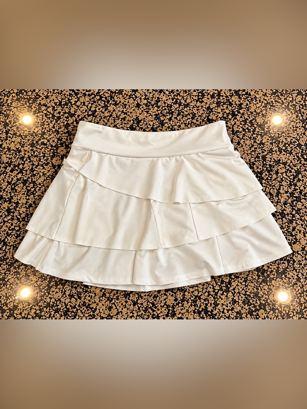 White skirt with built in shorts